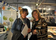 Lilian de Laet en Lia Termijn van EBC Taleninstituut uit Bergen op Zoom waren ook op klantenbezoek op de beurs